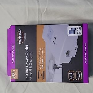 PROLINK In-Line Power Outlet with USB Charging